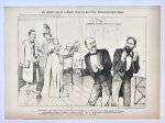Braakensiek, Johan (1858-1940) - [Original lithograph/lithografie by Johan Braakensiek] De coalitie van de Liberale Unie en den Vrijz. Democratischen Bond, 9 April 1905, 1 pp.