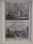 Medemblik. - 't Slot te Medenblik, van de zuidzyde, 1726/ 't Slot te Medenblik, van de noordzyde, 1726.