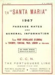 Portuguese Line - Brochure Santa Maria 1967 Portuguese Line