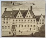 M. Smallegange - Print/Prent: Latinsche School tot Middelburg (Latijnse school), ca 1696.