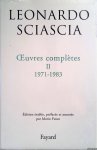 Sciascia, Leonardo - Oeuvres complètes II: 1971-1983