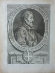 Cars, Laurent - Frere de Lorgue vintieme Grand Maitre 1278. Originele kopergravure