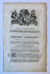 Jan Goeree (1670-1731) - [Antique title page, 1720] Stories from the Book of Genesis [Algemene Geschiedenissen des bekende Aardkloots, vol. I], published 1720, 1 p.
