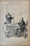 Braakensiek, Johan (1858-1940) - [Original lithograph/lithografie by Johan Braakensiek] Verzekering tegen inbraak te Amsterdam, 30 Juni 1895, 1 pp.