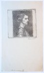 Laurent Verwey van Udenhout (1884-1913) - [Modern print, etching] Louisette, published before 1913.