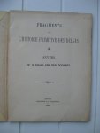 Bogaert, Colonel van den - Fragments de l'histoire primitive des Belges. 3. Anvers