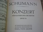 Schumann; Robert (1810-1856) - Konzert A moll; Opus 54; fur klavier und orchester; mit begleitung eines zweiten klaviers (herausgegeben von Emil von Sauer)