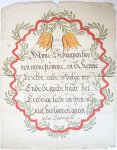  - [Heil- en Zeegewens / Wish Card, Manuscript, 1750] Handwritten wish card. Passage from the Gospel of Johan (10:27-28), ca. 1750, 1 p.