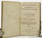 Kovachich, Josephus Nic(olaus) ( Jozsef Miklos ) - Epicrisis documentorum diplomaticorum seu de valore instrumentorum literalium.