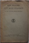 Fendrich Anton - Een woord tot alle standen van een Duitschen sociaal democraat (Over de grote oorlog. 1e W.O. propagadataal)
