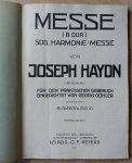Haydn - HAYDN - HARMONIE MESSE - Bdur - Bb major - Si b majeur - Klavier Auszug (Göhler) - nr. 3538