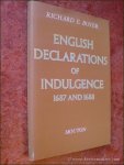 BOYER, RICHARD E. - English declarations of indulgence 1687 and 1688.