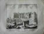Schenck, Petrus [Pieter Schenk] - Bouvalligheden van het Keiserlyk Paleis naar het oosten en de berg Celius 38. Originele kopergravure.