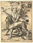 Raffaello Guidi (1540-1615) after Hendrick Goltzius (1558-1617) - [Antique print, engraving] Portrait of Frederik de Vries, pupil of Hendrick Goltzius, published ca. 1600, 1 p.