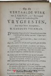 Calvijn, Johannes|Tuinman, Carolus - Johan Kalvijns Onderrichting, tegen de dolle en dweepersche Secte der Vrygeesten, die zich Geestelijke noemen. Vertaalt. Hier by is gevoegt De Overeenstemming van die Vrygeesten met de hedendaagsche. Betoogt Uit de Bevinding, en uittrekzels hu...