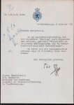 GESIGNEERT - Briefje van Mr J.M.A.H. Luns