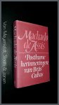 Machado de Assis - Posthume herinneringen van Bras Cubas