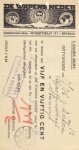 DE WAPENS NEDER - Kwitantie voor een abonnement op De Wapens Neder, Maand-orgaan van de Internationale Anti-Militaristische Vereeniging in Nederland, 1919.