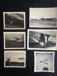  - 6 foto’s van vliegtuigen [Continental Airlines & Royal Dutch Navy], genomen in Nederlands-Indie