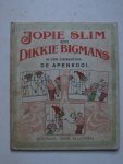  - Jopie Slim en Dikkie Bigmans in den dierentuin; de apenkooi.
