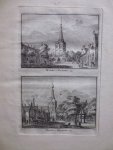 H. Spilman - Markt te Tilborg / Markt te Helmond 1740 - Originele kopergravure