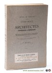 Micha et Remont. - Code belge des architectes, entrepreneurs et propriétares ou Législation et Jurisprudence civiles et administratives sur les Constructions et les objets qui s'y rattachent. 4e Edition. Revue, augmentee et mise au courant de la Legislation de l...