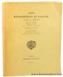 Chabot, J. B. / Duc de Loubat. - Choix d'inscriptions de Palmyre. Traduites et commentees.