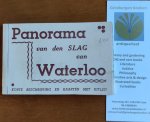  - Panorama van den slag van Waterloo; Panorama of the Battle of  Waterloo. Booklet with 12 numberd picture postcards in b/w.