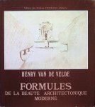 Henry van de Velde - Formules de la beaute architectonique moderne