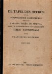 Fransiscus Ridderus - Ridderus, Fransiscus-De Tafel des Heeren