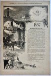 Braakensiek, Johan (1858-1940) - [Original lithograph/lithografie by Johan Braakensiek] 1887 "Eenzaam op Oude-jaarsavond.", 2 Januari 1887, 1 pp.