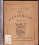 Toll, Jurriaan van - Een en ander over Giessendam en haar ambachtsheeren / door Jurriaan van Toll