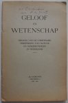 Hekman J, Groot H W de, Kok B - Geloof en Wetenschap Orgaan van de Christelijke Vereeniging van Natuur- en Geneeskundigen in Nederland 48e jaargang nr 4 juli 1950  Iets over ouderdom H W de Groot De energievoorziening van het leven B Kok