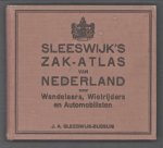 J.A. Sleeswijk, Bussum, J. Smulders & Co., 's-Gravenhage - Sleeswijk's zak-atlas van Nederland, voor wandelaars, wielrijders en automobilisten