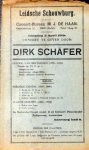 Schäfer, Dirk: - [Programmheft] Concert-Bureau M.J. de Haan. Concert te geven door Dirk Schäfer