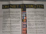 Poster - Om niet te vergeten