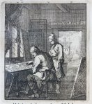 Luyken, Jan (1649-1712) and Luyken, Caspar (1672-1708) - Antique print/originele prent: De Borduurder/The Embroiderer.