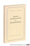 Liewehr, Ferdinand. - Slawische Sprachwissenschaft in Einzeldarstellungen.