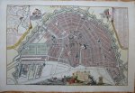 Hendrik de Leth kaart plattegrond stadsplattegrond Amsterdam 1734 € 975,00 - Plan tres exact de la fameuse ville marchande d'Amsterdam: in uitstekende staat!