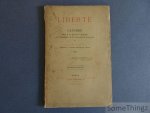 Tricht, Victor Van, S.J. - Liberté. Causerie faite à la Société Générale des Etudiants de l'Université de Louvain.