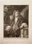 Pieter Schenk (1660-1713) - [Antique print, mezzotint] Portrait of the Poet Jan Norel, published ca. 1700, 1 p.