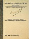 Scheepvaart Vereeniging Noord - Scheepvaart Vereniging Noord, bepalingen en tarieven stukloon 1922