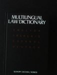 Lawrence Deems, Egbert        Morales-Macedo, Fernando - Multilingual law dictionary       English - Français - Español - Deutsch.