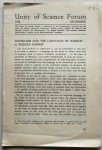 Frank Philipp e.a. - Unity of Sciene Forum December 1938