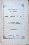 Hollander, Dr. J.J. de - Handleiding bij de beoefening der Javaansche taal