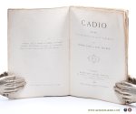 Sand, George & Paul Meurice - Cadio. Drame en cinq actes et huit tableaux. Représenté pour la première fois, le samedi 3 octobre 1868, à la Réouverture du théâtre de la Porte-Saint-Martin. Direction de M. Raphaël-Félix. Sand, George & Paul Meurice - Cadio. Drame en cinq actes et huit tableaux. Représenté pour la première fois, le samedi 3 octobre 1868, à la Réouverture du théâtre de la Porte-Saint-Martin. Direction de M. Raphaël-Félix.