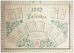 KALENDER - 1893 Kalender.
