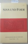 Akademie der Künste (Hrsg.): - Sinn und Form : 66. Jahr : 2014 :62. Heft : (Neuexemplar, in Originalverpackung) :