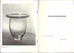 [CATALOGUE] - COPIER, A.D. [Inleiding] - Glasschool Leerdam - Stedelijk Museum Amsterdam - September 1947.