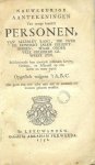 Anoniem  N. N. - Nauwkeurige aantekeningen van eenige hondert Personen van allerley rang, die over hondert jaren geleeft hebben etc. ( honderdjarigen )